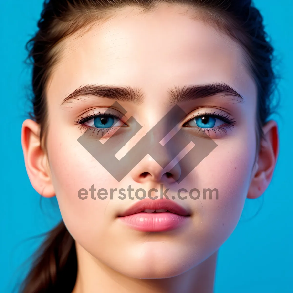 Picture of Stunning Closeup of Attractive Model with Flawless Skin