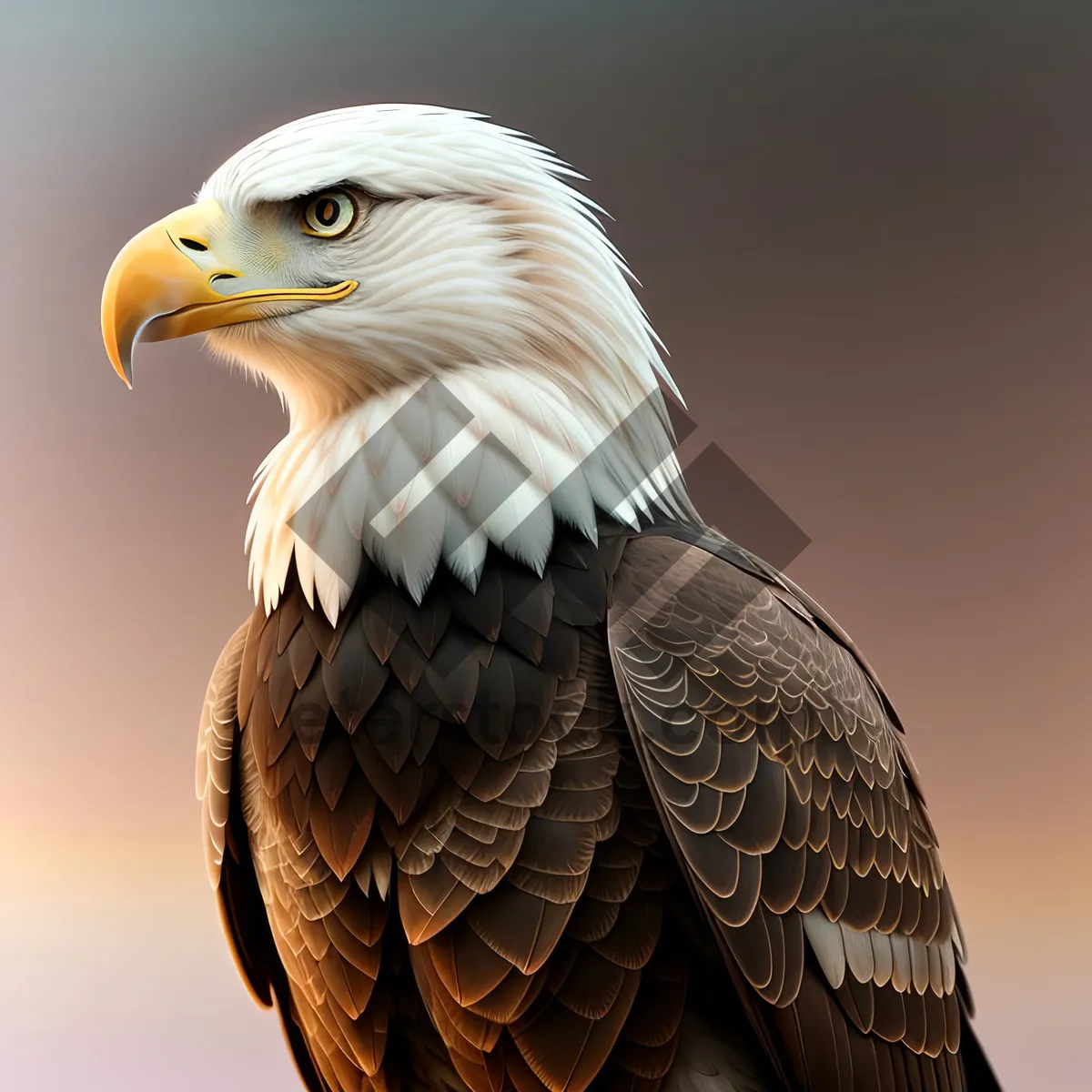 Picture of Majestic Bald Eagle in Golden Nature