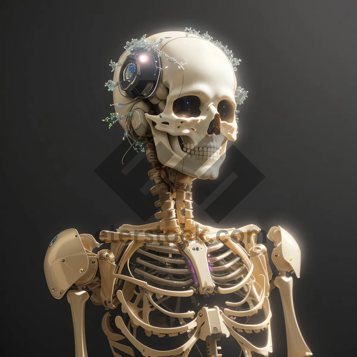 Picture of Spooky Skeleton Sculpture Death Art Piece