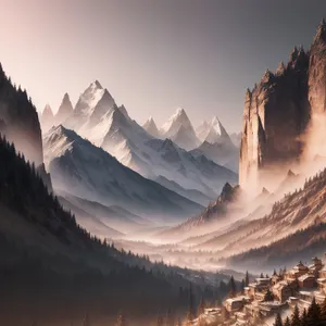 Majestic Alpine Peaks Reflecting on Serene Lake