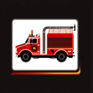 Truck Transporting Cargo at Fire Station