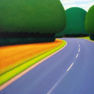 Fast Lane Through a Rural Meadow