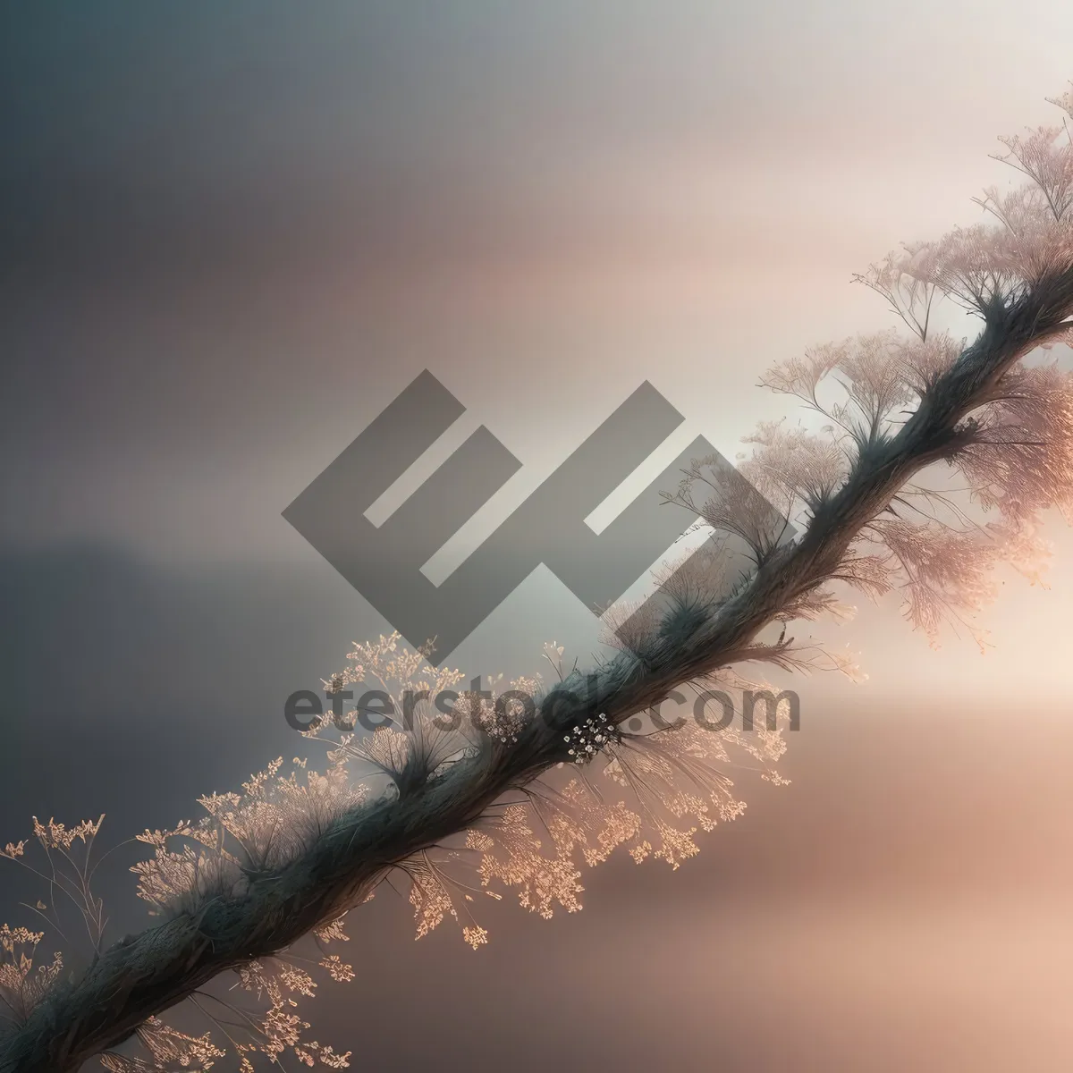 Picture of Sunny Sky: Tranquil Summer Landscape with Trees