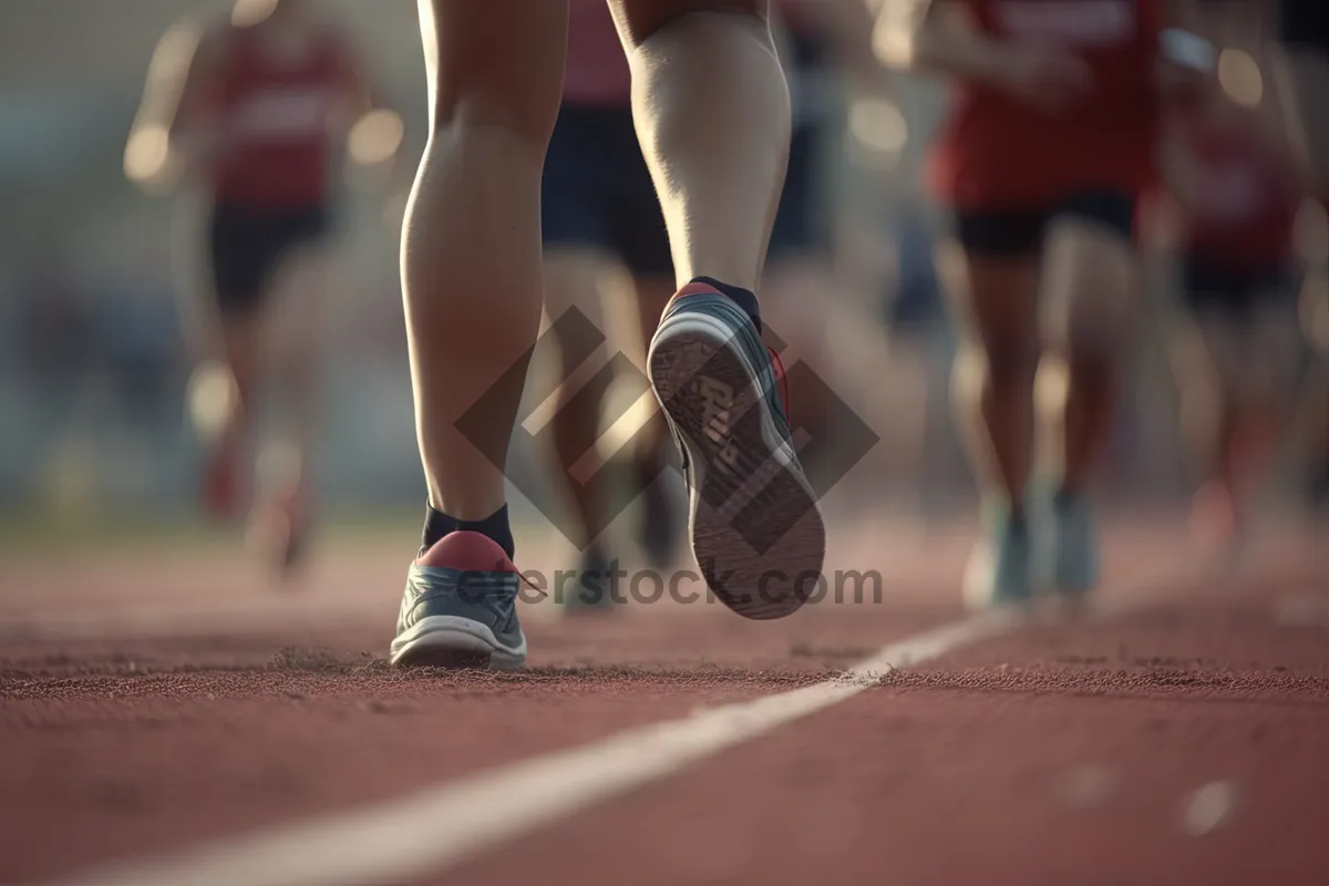 Picture of Sexy athlete flaunts slim body in running shoes