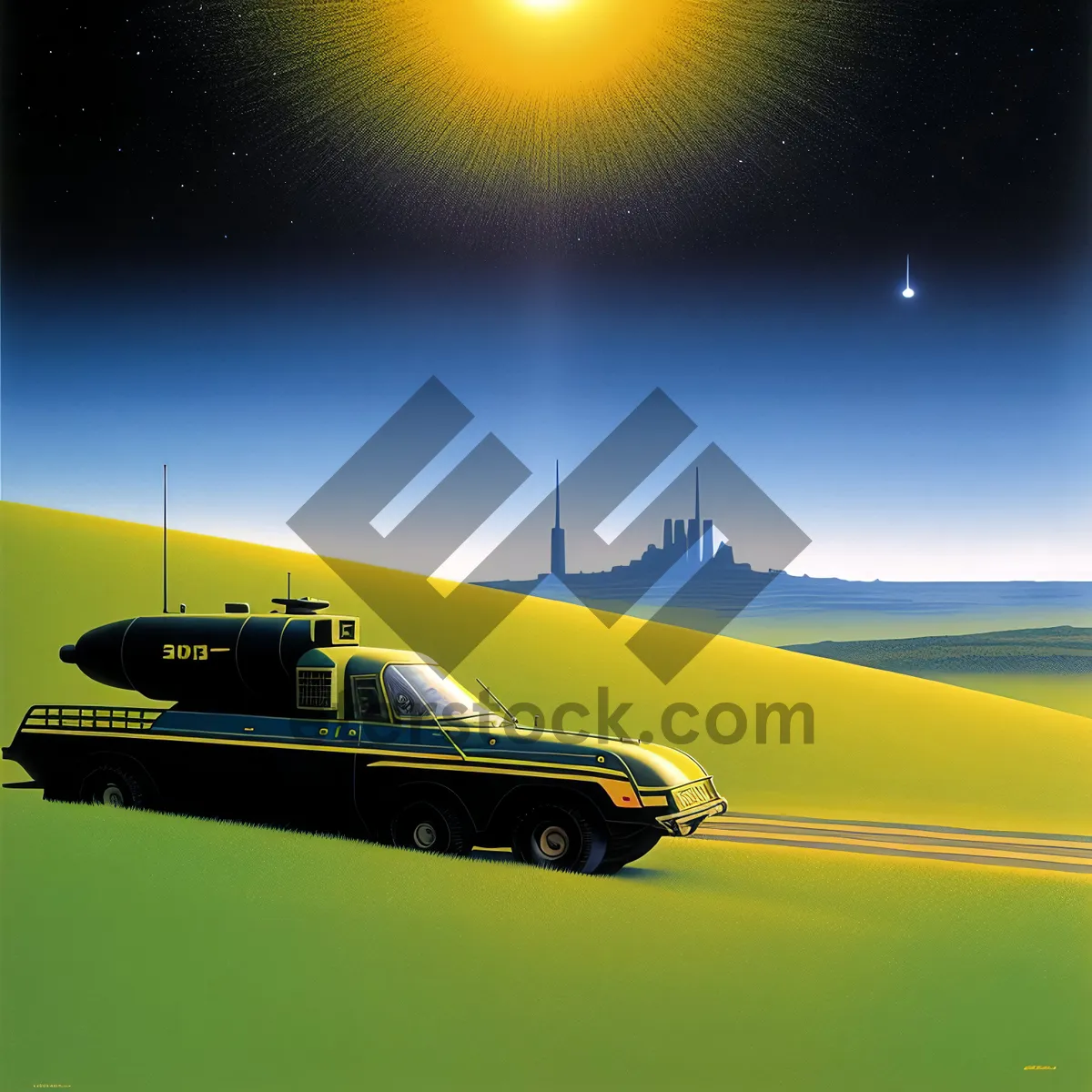 Picture of Sunset Road in Rural Landscape