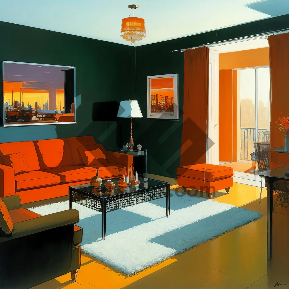 Picture of Modern Classroom Interior with Stylish Furniture