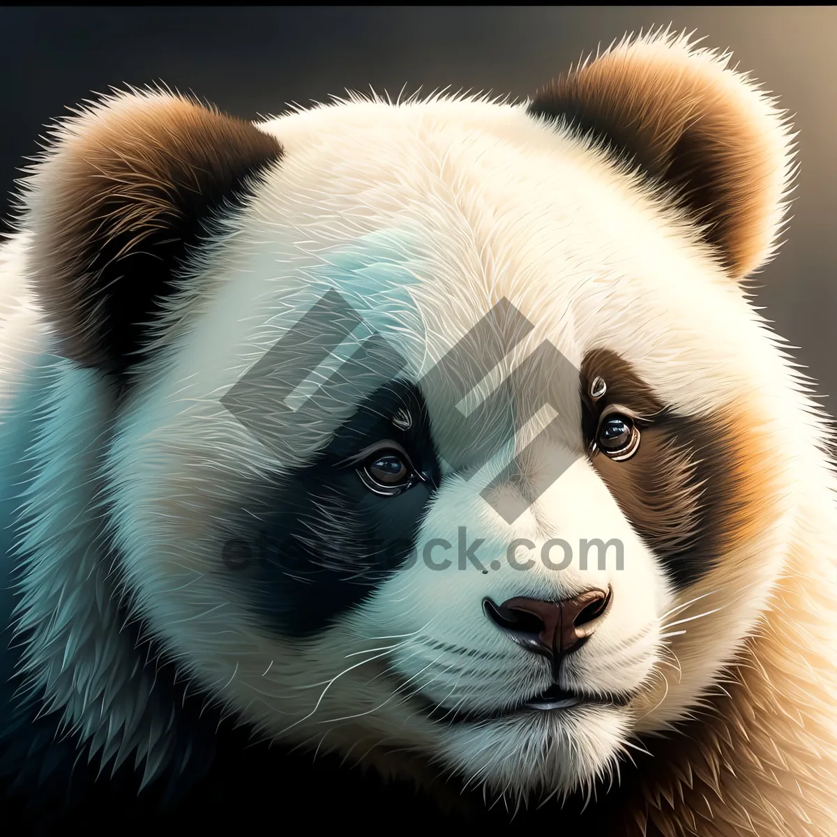 Picture of Majestic Giant Panda: Furry Wildlife Predator with a Cute Nose