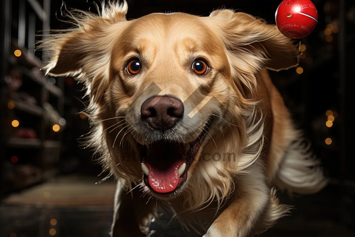 Picture of Golden Retriever Puppy - Adorable Sporting Dog Portrait