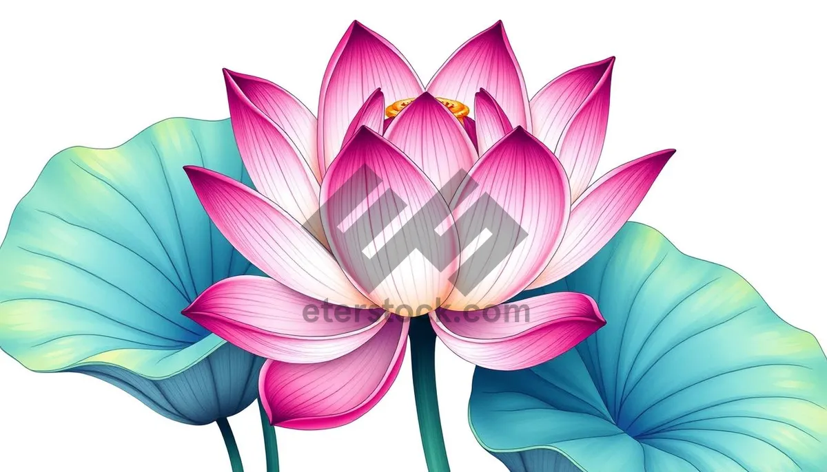 Picture of Futuristic fractal light pattern in pink hue