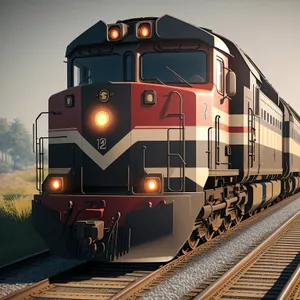 Vintage Electric Locomotive on Railroad Track