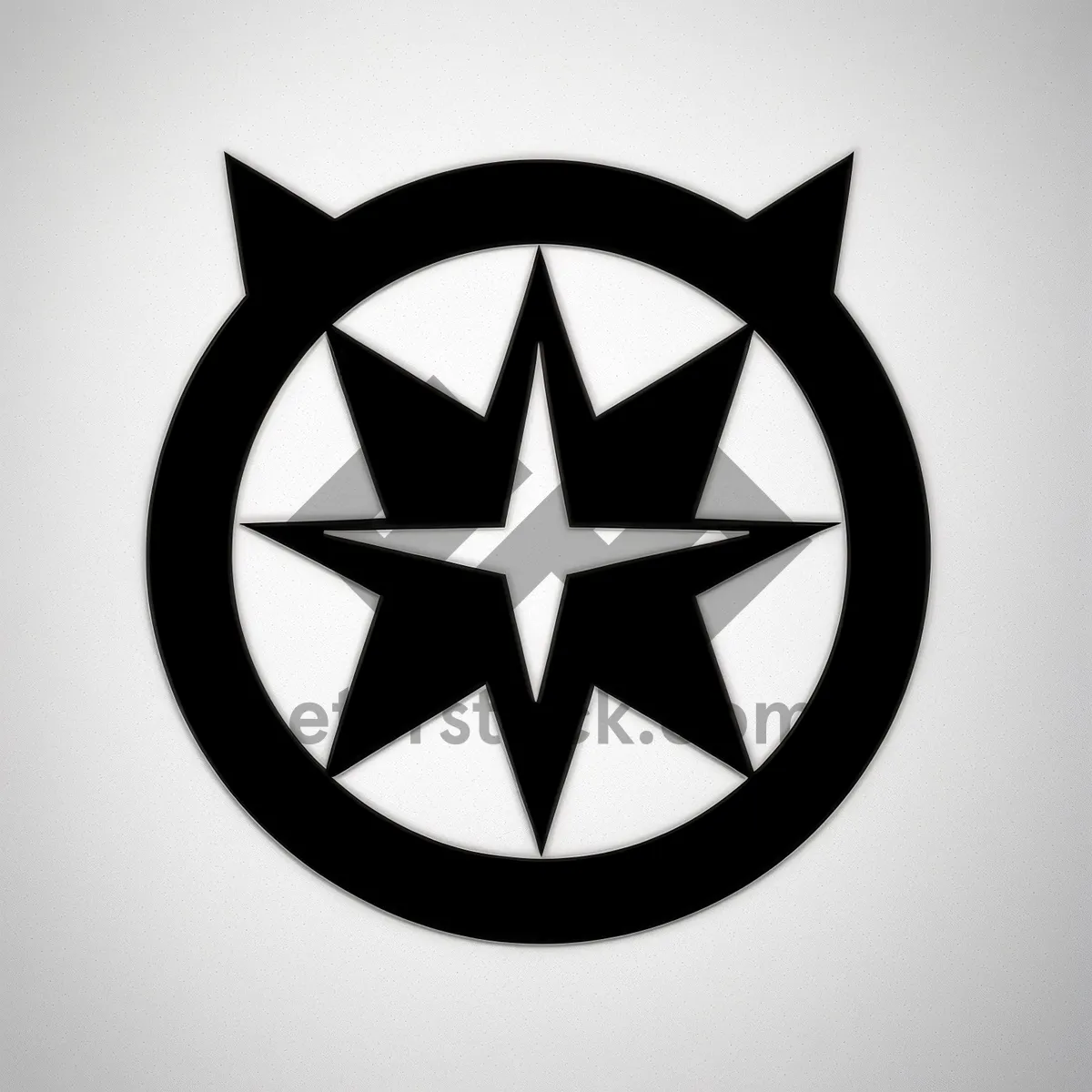 Picture of Black Heraldic Symbol Graphic Design Art