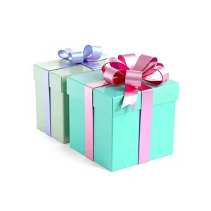 3D Gift Box with Ribbon and Bow