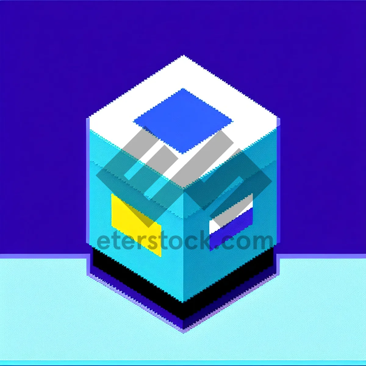 Picture of Bank Cube - Iconic 3D Business Symbol