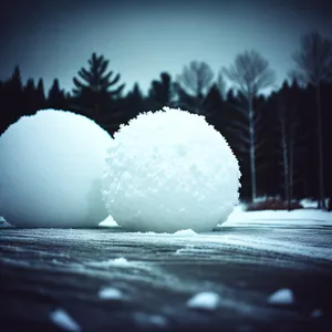 Crystalline Golf Ball in Sky