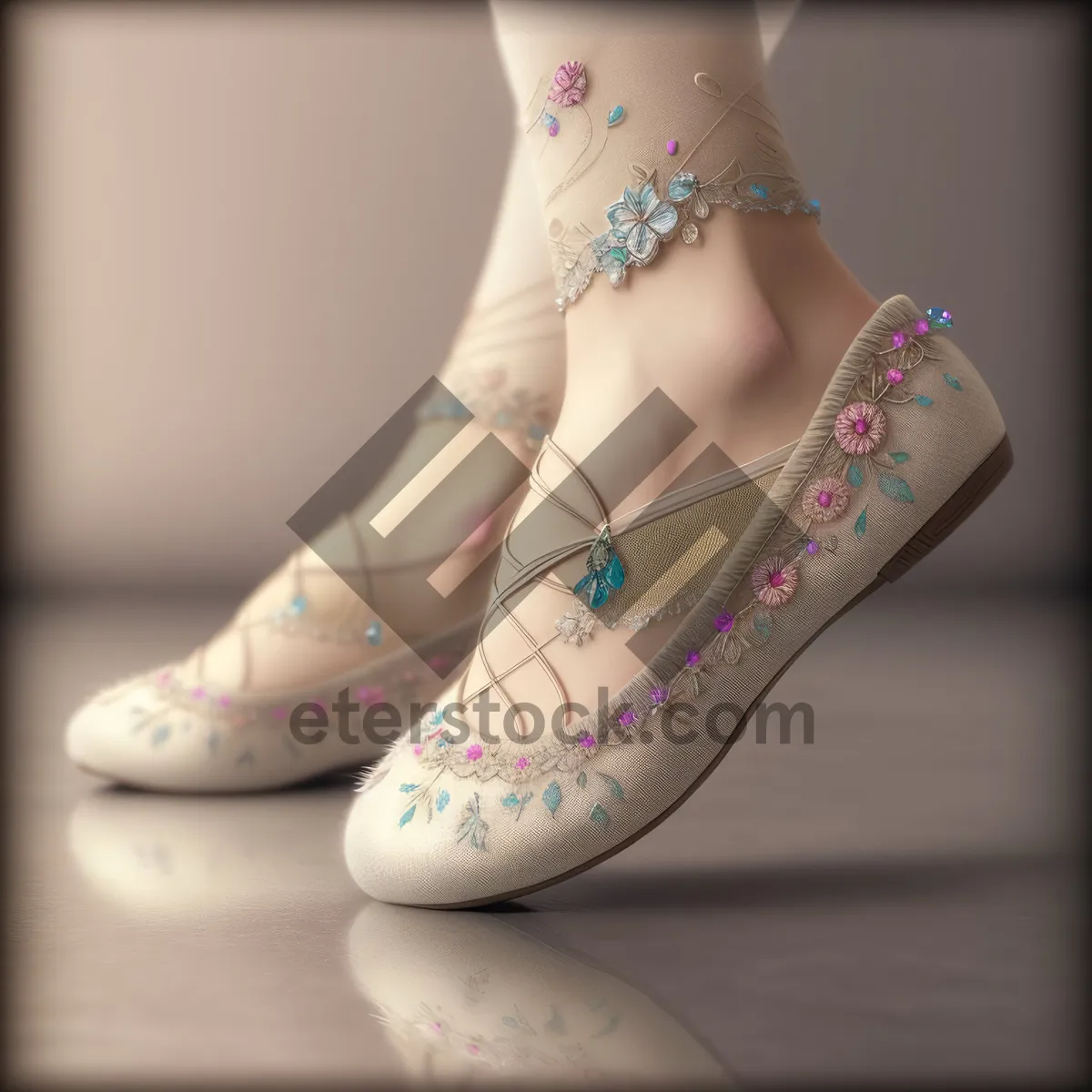 Picture of Stylish Lace-Up Leather Sandal with Tattoo Accent