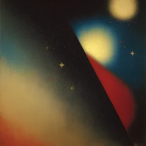 Starry night lamp fantasy design wallpaper.