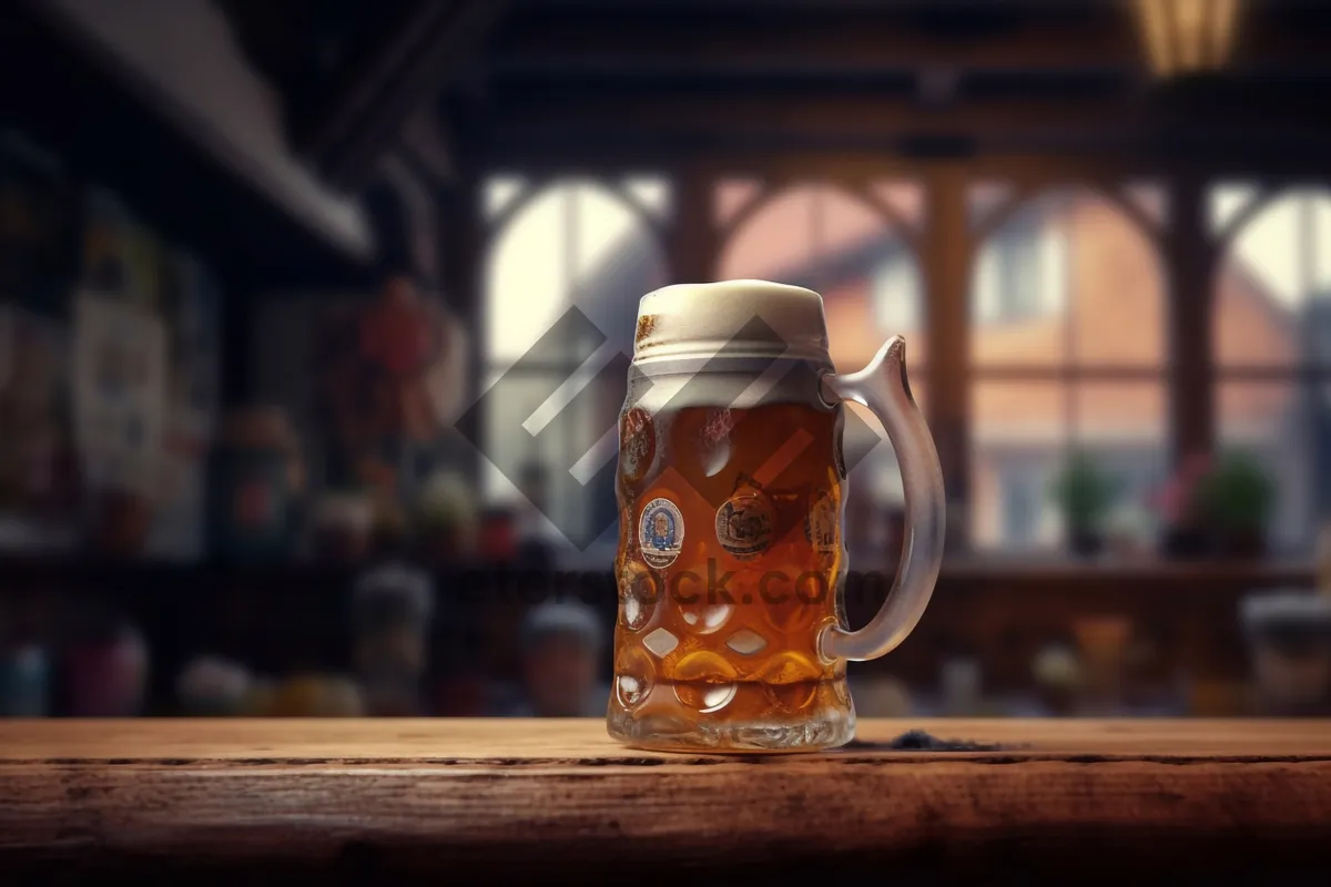 Picture of Traditional Glass Teapot with Brown Liquid and Mug