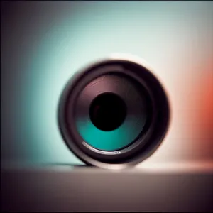 Shiny Black Circle Icon with 3D Reflection