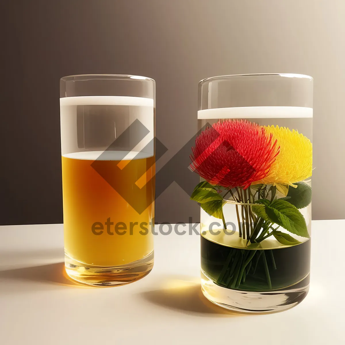 Picture of Golden Refreshment in a Frothy Glass