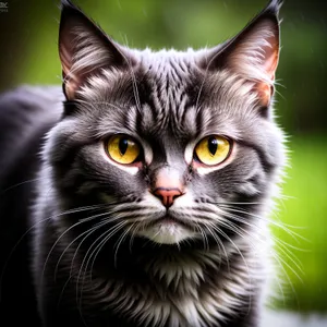 Adorable Curious Kitty with Fluffy Fur