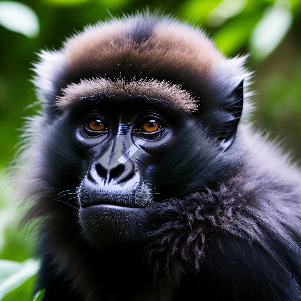 Picture of Playful Wild Baby Monkey on Tree Branch