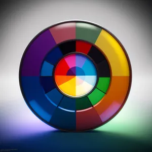 Vibrant Circle Glass Web Buttons Set