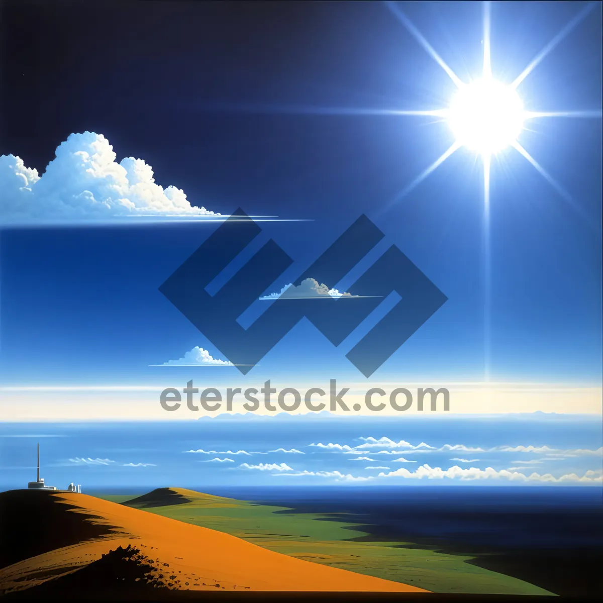 Picture of Serene Sunset over Azure Ocean Waters