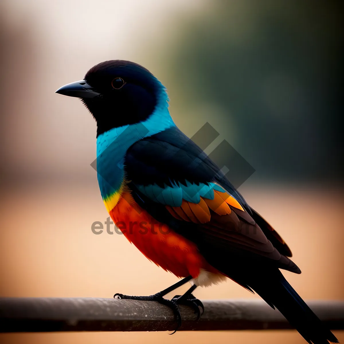 Picture of Wild winged beauty perched on branch