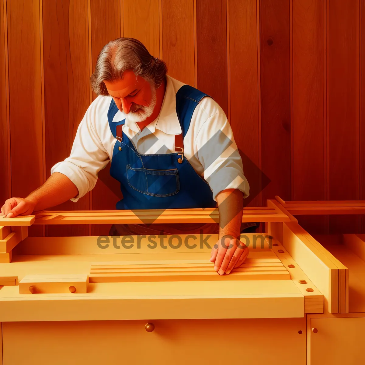 Picture of Carpenter smiling with pool table at home