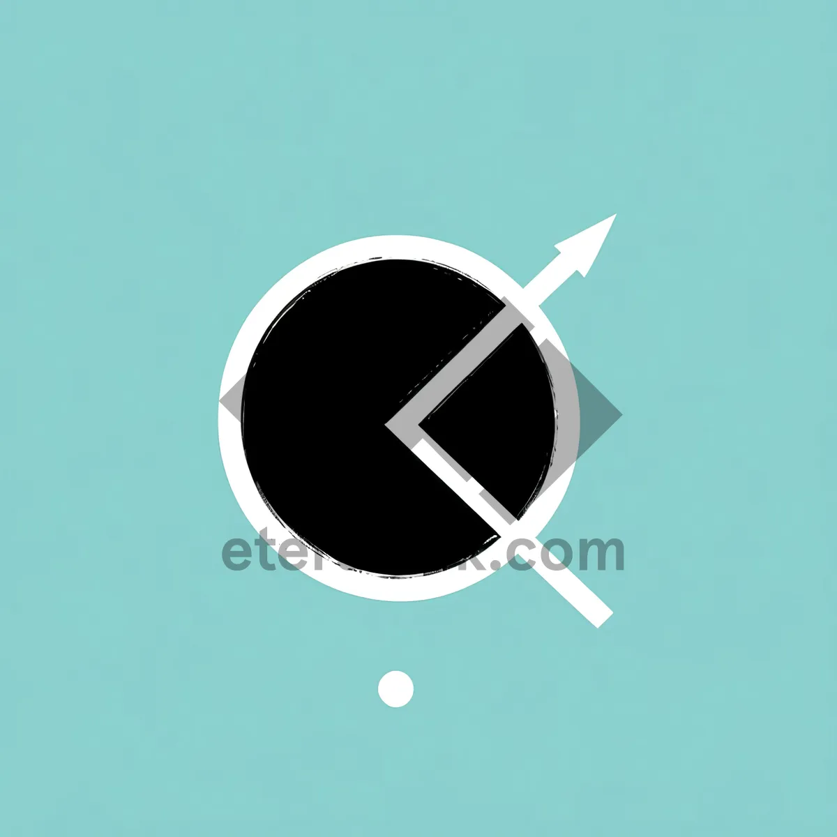 Picture of Analog Round Wall Clock Icon with Shiny Design