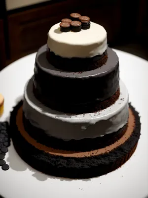 Decadent Chocolate Cream Cake with Gourmet Sauce