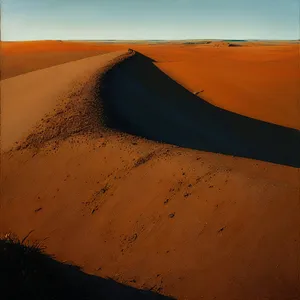 Sunset over Moroccan Desert Dunes