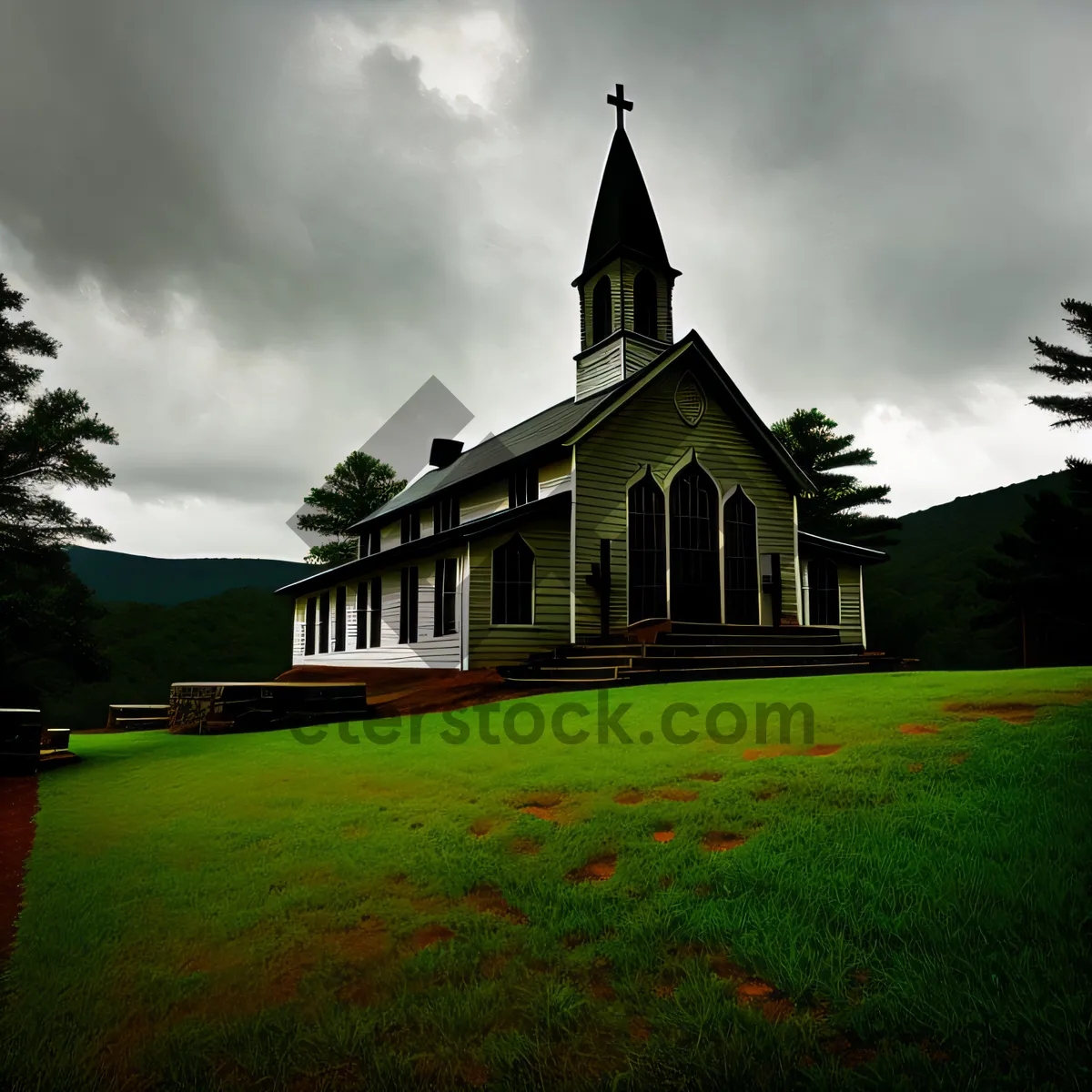 Picture of Enchanting Hilltop Cathedral Amidst Historic Cityscape