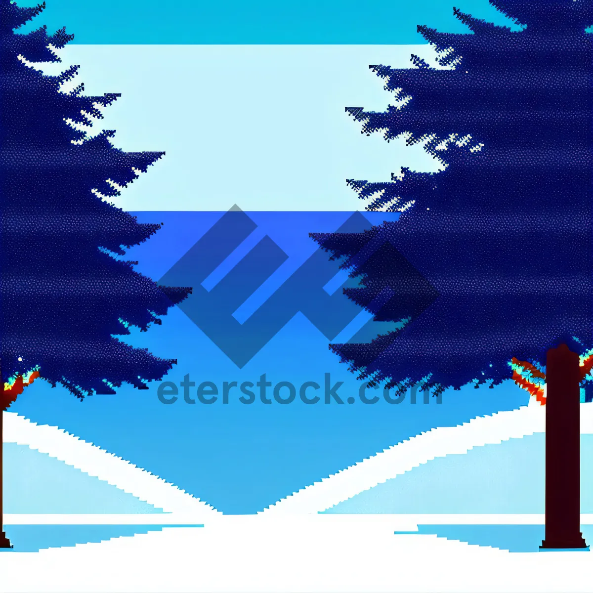 Picture of Tree Silhouette Art Symbol Design