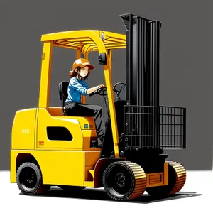 Industrial Forklift Vehicle for Heavy Transport and Construction Work