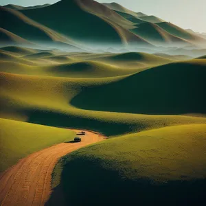 Sandy Serenity: Majestic Dunes at Sunset