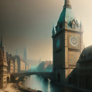 Iconic London Bridge and Tower Silhouette