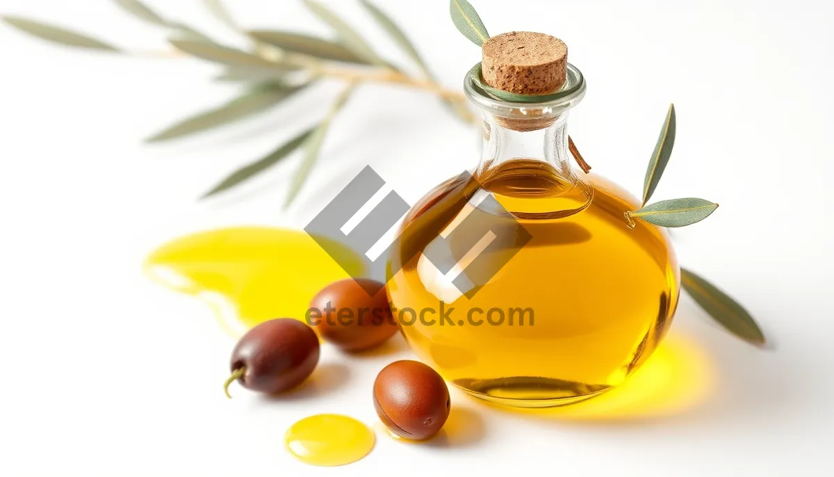 Picture of Sunflower in Glass Bottle with Label