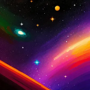 Starry galaxy digital fantasy wallpaper