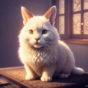 Adorable Kitty Curiously Peeking Through Window