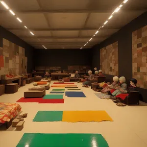 Modern, luxury restaurant interior design with wooden furniture