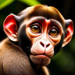 Wild Primate Portrait: Chimpanzee in Jungle Safari