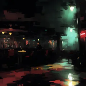 Vibrant nightlife scene in a crowded nightclub