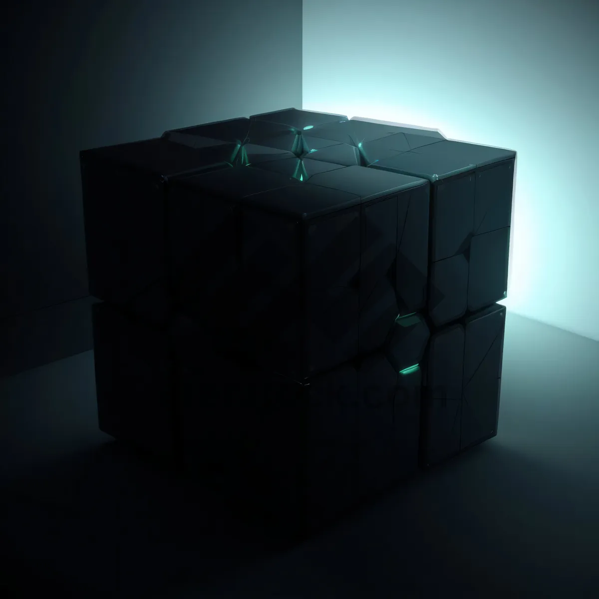 Picture of 3D render of a cardboard gift box container