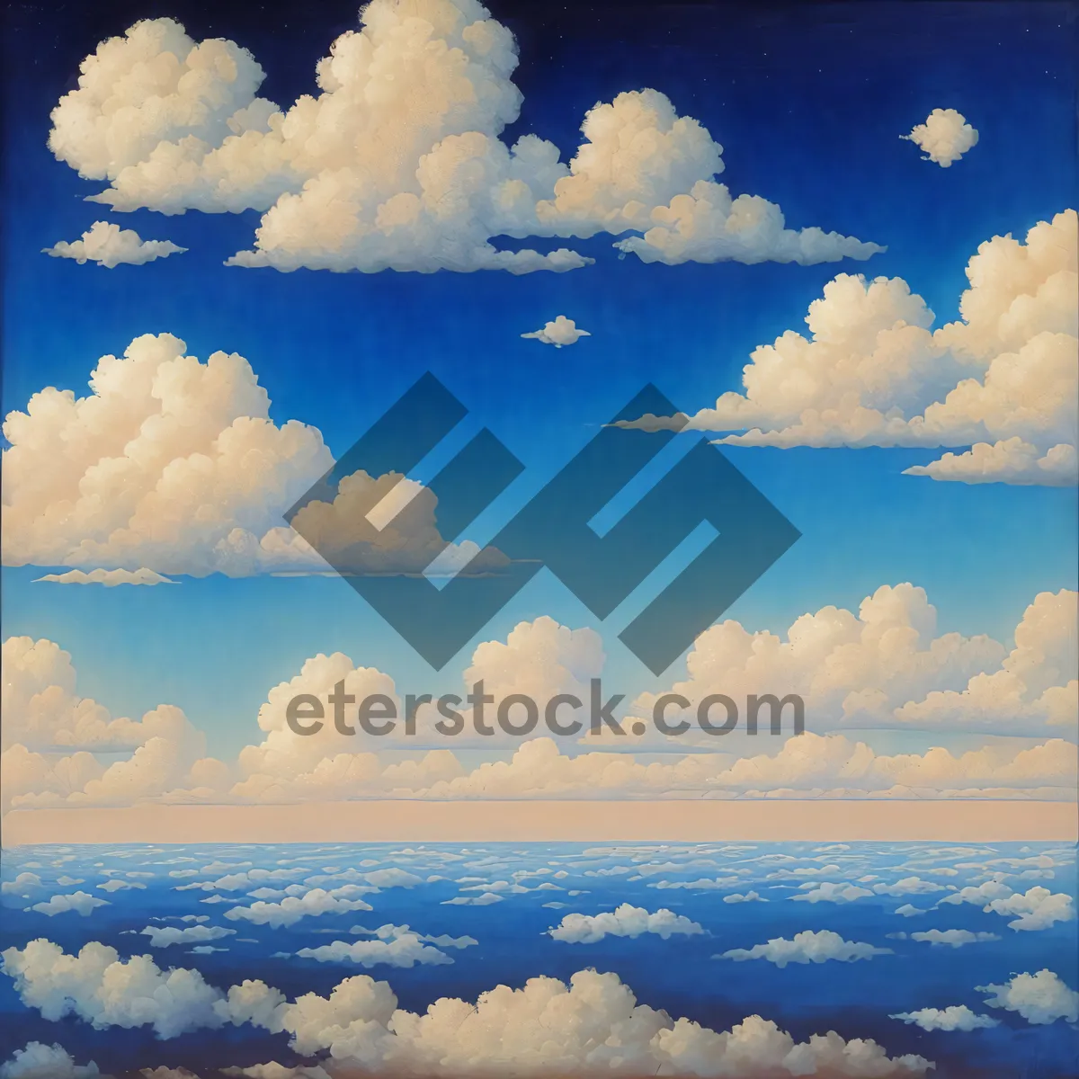 Picture of Vibrant skies: A picturesque cloudy summer day