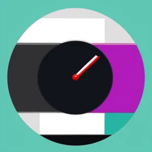 Glossy black round web button with clock icon