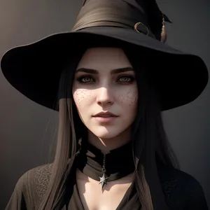 Stylish Sorcerer in Alluring Cowboy Hat