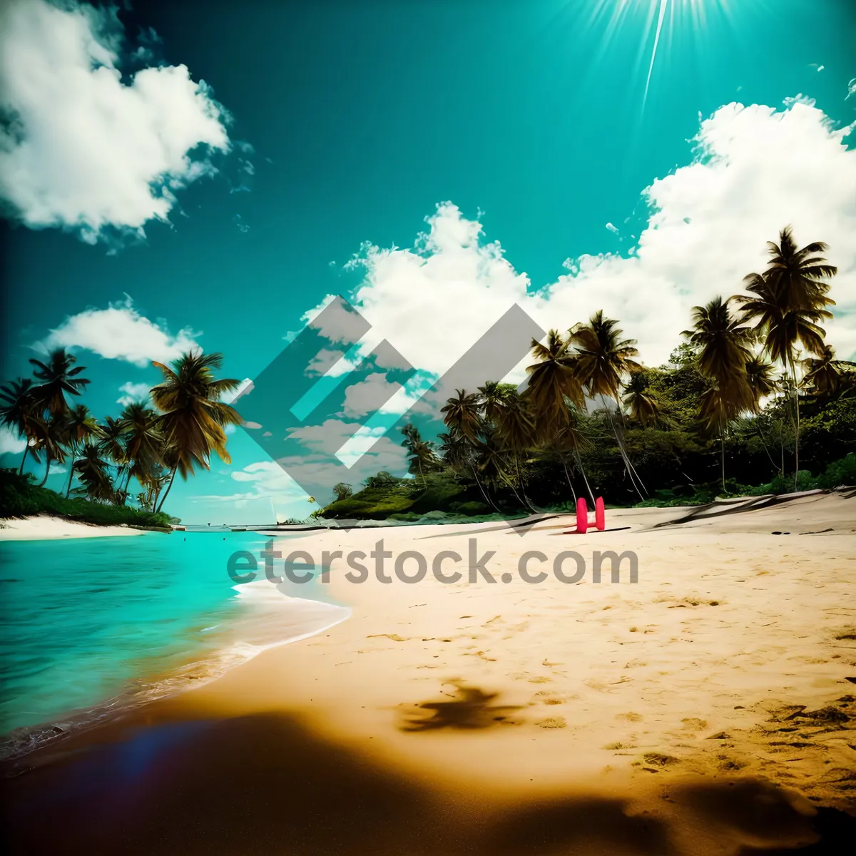 Picture of Sandy Beach Sunset: Tranquil Coastline at Dusk