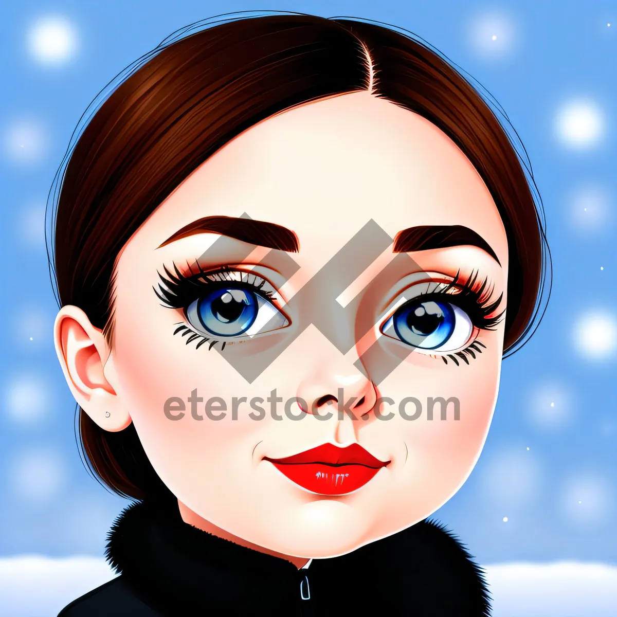 Picture of Fashion Doll with Attractive Makeup and Stylish Hair