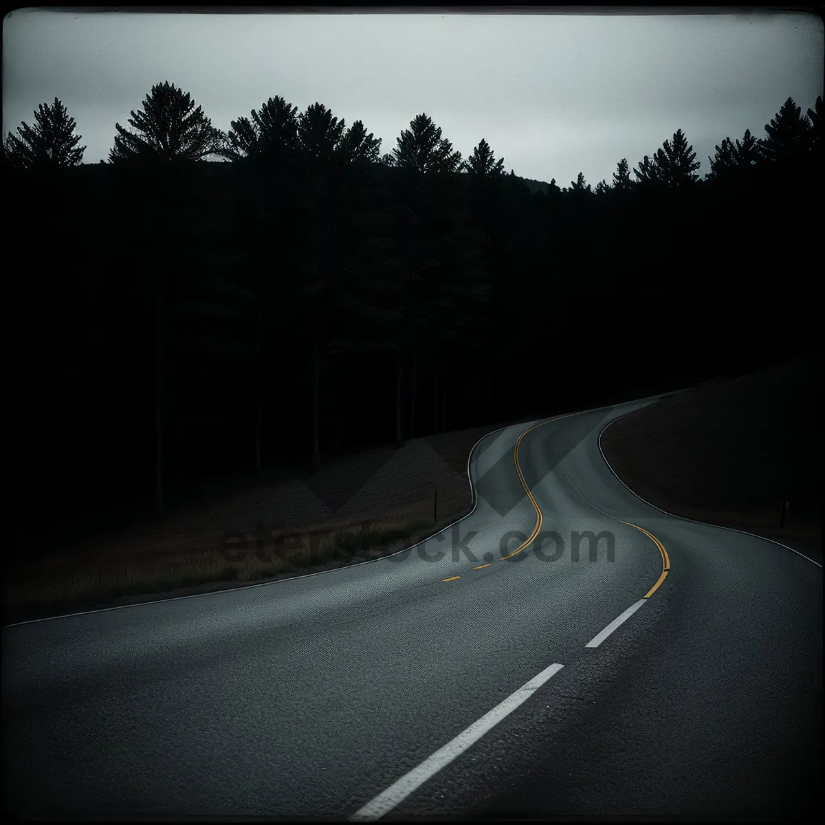 Picture of Speeding through the scenic highway with clear skies